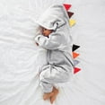 thumbnail image 1 of Bjutir Baby Boy Girls Dinosaur Style Patchwork Romper Jumpsuit Playsiut, 1 of 7