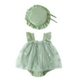 thumbnail image 1 of Bjutir Baby Romper Girl Clothes Lace Jumpsuit Ruffles Romper Sleeveless Romper Bodysuit Sunsuit Outfits Set 6-9 Months, 1 of 8