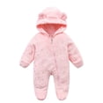 thumbnail image 1 of Bjutir Baby Toddler Boys Girls Jumpsuit Christmas Snowsuit Romper Warm Coat Pink Size 0-3 Months, 1 of 9