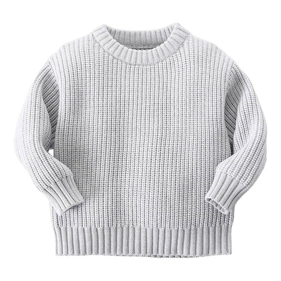 Bjutir Baby Toddler Girls Tops Kids Baby Girl Boy Crewneck Long Sleeve Solid Sweater For Knitted Sweater Autumn Winter Warm Pullover Tops Coat Jacket For 6-12 Months