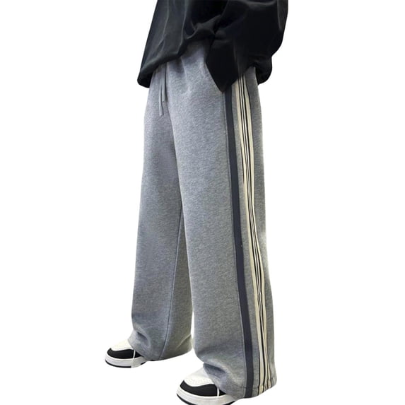 Bjutir Boy Pants Drawstring Elastic Sweatactive Joggers Warm Sweatfor Kids Kids Trousers,Grey,11-12 Years