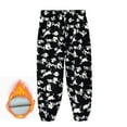 thumbnail image 1 of Bjutir Boy Pants Unisex Kids Girls Winter Warm Lined Plaid Letter Print Sweatjogger Kids Trousers,6-7 Years, 1 of 2