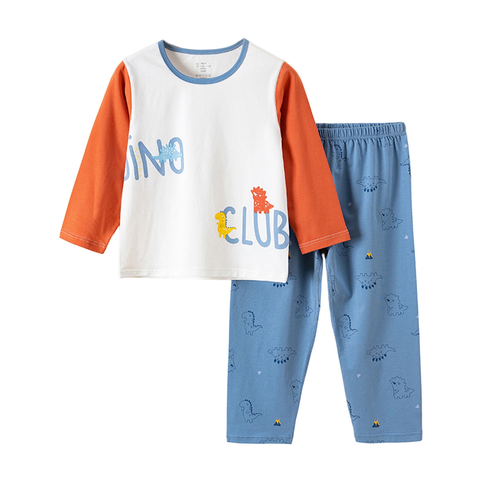 Bjutir Boys Girls Pajama Sets Toddler Baby Soft Pajamas Toddler Cartoon Prints Long Sleeves Kid