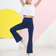 thumbnail image 1 of Bjutir Boys Girls Pants Kids Baby Spring Summer Solid Long Pants Yoga Leggings Flared Pants Clothes Navy 7-8 Years, 1 of 4