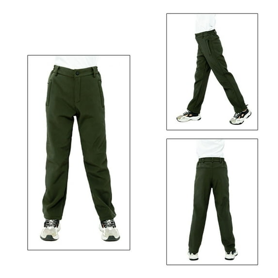 Bjutir Boys Girls Windproof Waterproof Sport Pants Solid Breathable Long Pants With Pocket Outdoor Trousers Children'S Hiking Ski Boys Girl Pants For 12 Years