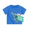 thumbnail image 1 of Bjutir Boys Shirts Summer Dinosaur Print Short Sleeve Crew Neck Tops Casual Boy T-Shirt Size 18-24 Months Blue, 1 of 3