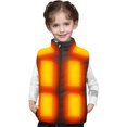 thumbnail image 1 of Bjutir Boys Tops Winter Heating Vest For Men Smart Vest Heating Usb Charging Warm Vest Long Sleeve Crew Neck Cute Print Boy Shirts,Black,5-6 Years, 1 of 4