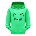 thumbnail image 1 of Bjutir Child Toddler Hoodie Long Sleeve Cartoon Prints Warm Hoodie Pullover Tops Kids Soft Fashion Clothes Green Size 3-4 Years, 1 of 4