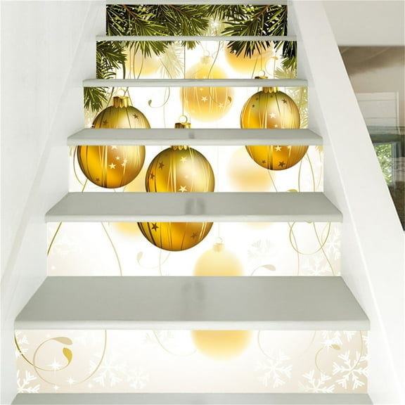 Bjutir Christmas Decoration 3D Diy Stair Sticker Water Proof Wall Sticker Home Personality Practical Decorations