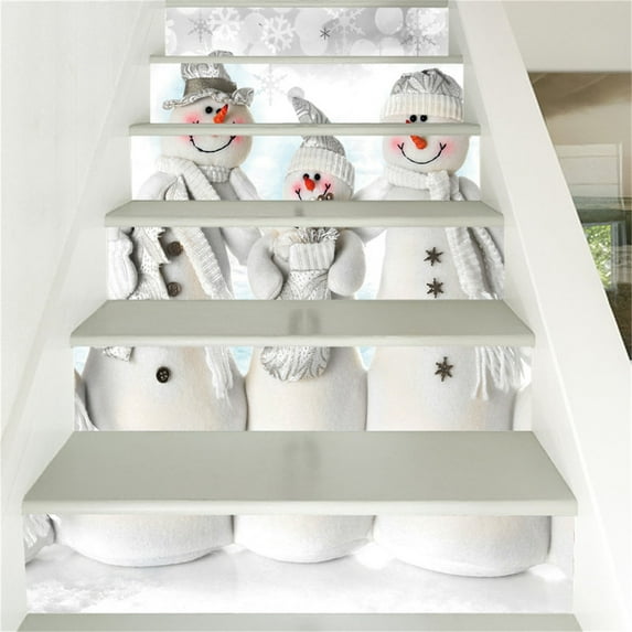 Bjutir Christmas Decoration 3D Diy Stair Sticker Water Proof Wall Sticker Home Personality Practical Decorations