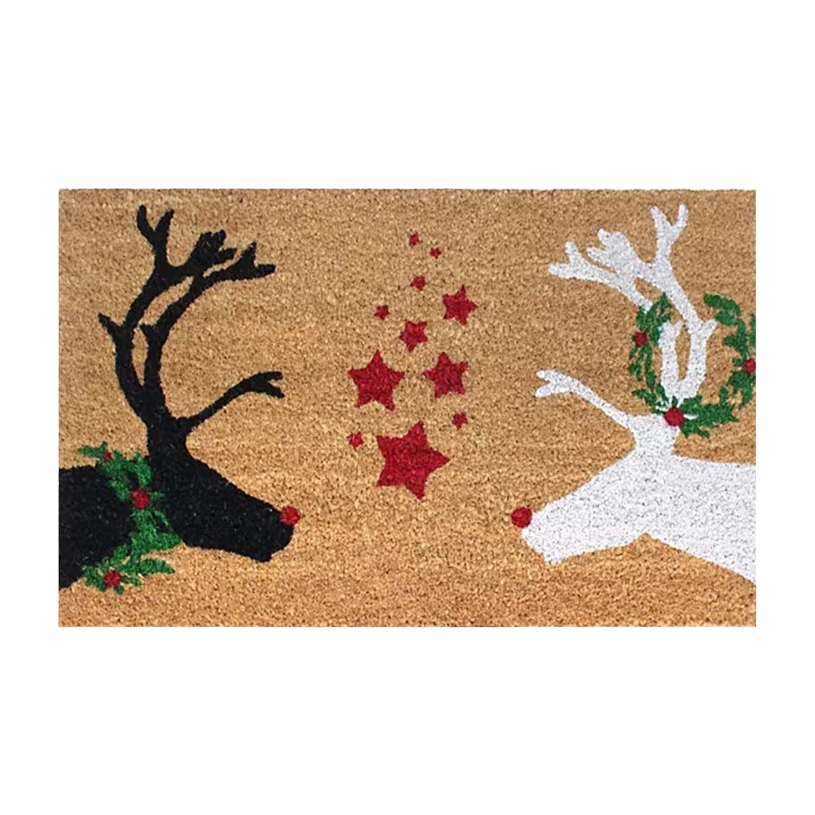 Bjutir Christmas Print Doormat Decoration Christmas Tree Red Truck Door