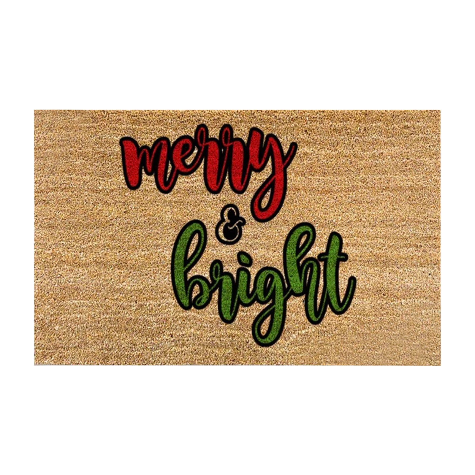 Bjutir Christmas Print Doormat Decoration Christmas Tree Red Truck Door