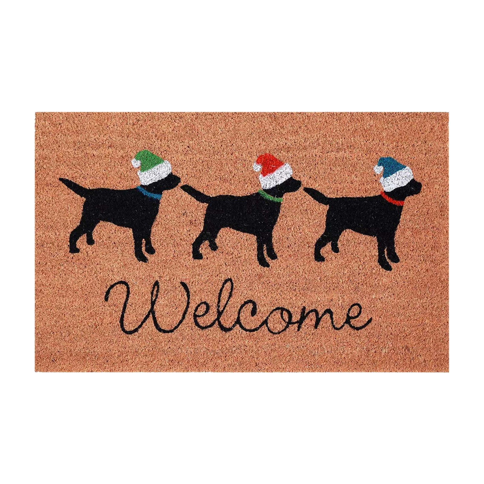 Bjutir Christmas Print Doormat Decoration Christmas Tree Red Truck Door