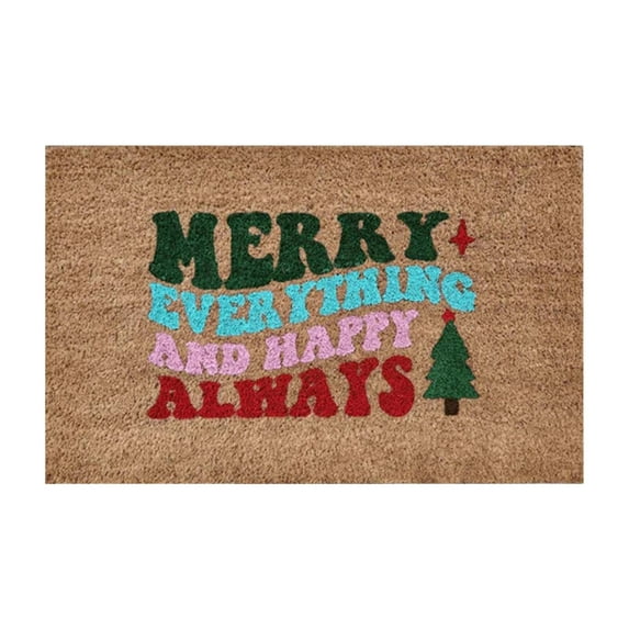Bjutir Christmas Print Doormat Decoration Christmas Tree Red Truck Door Mat Christmas Tree Red Truck Merry Christmas Door Mat Holiday Rug