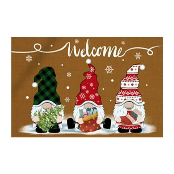 Bjutir Christmas Print Doormat Decoration Indoor Outdoor Carpet Porch Front Door Christmas Doormat Carpet Floor Mat 40X60Cm