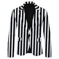 thumbnail image 1 of Bjutir Coats For Men 2023 New Striped Polka Dot Leopard Print Casual British Fashion Slim Fit Suit Men'S Coat, 1 of 2