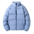 thumbnail image 1 of Bjutir Coats For Mens No Hat Stand Up Winter Coat Warm Down Jacket Cotton Coat, 1 of 6