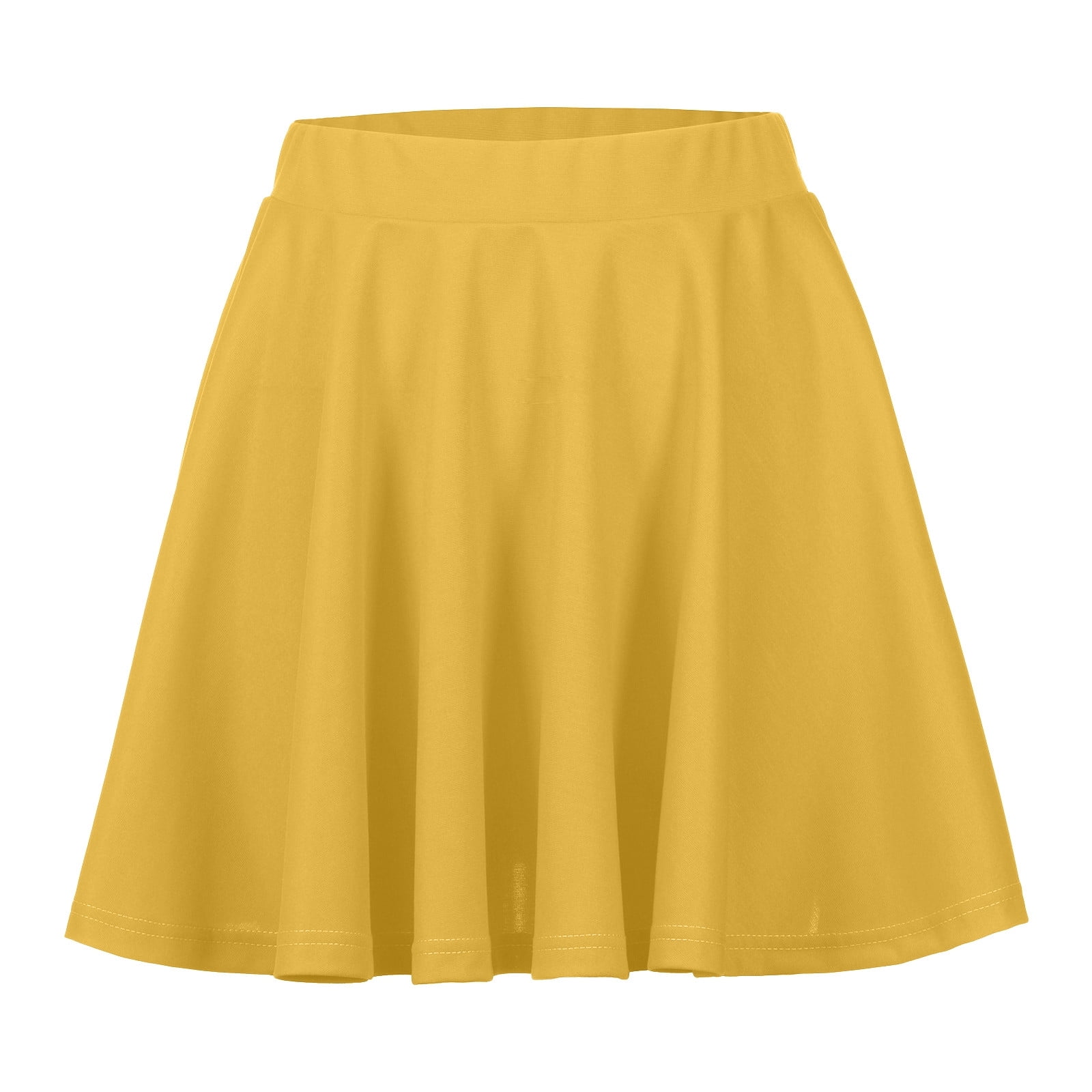 Cute yellow knee length skirts best sale