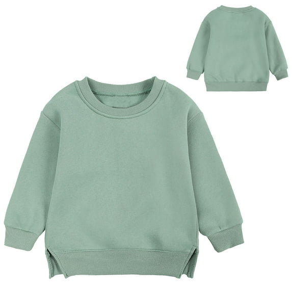 Bjutir Cute Tops For Toddler Boys Girls Pullover Sweatshirt Childrens Solid Plus Babies Color Top Coat Girls Tops