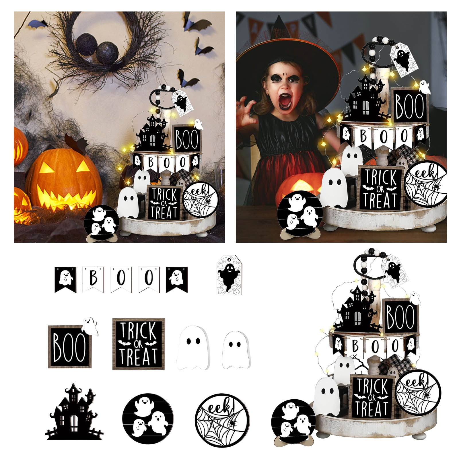 Bjutir Decorative Trays Supplies 1 Set Of Tiered Tray Decorations