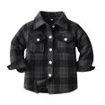Bjutir Denim Jacket For Boys Long Sleeve Button Up Jacket Trendy Plaid ...