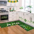 thumbnail image 1 of Bjutir Doormat St. Day Kitchen Rug Set Of 2 Buffalo Plaid Truck Non Slip Comfortable Washable Floor Mats Rubber Mats For Kitchen Sink Front Set Of 2, 1 of 5