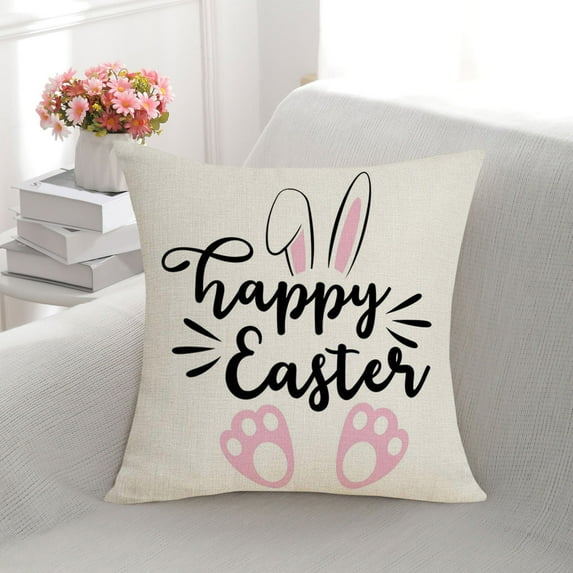 Bjutir Easter Bunny Pillow Cover European Cushion For Home Linen Pillow Cover For Bedroom Sofa