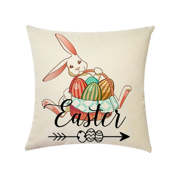 Bjutir Easter Pillow Covers 17.7X17.7 Inches Decorative Throw Pillow Covers Farmhouse Cushion Case For Wedding Home Outdoor Indoor Decor