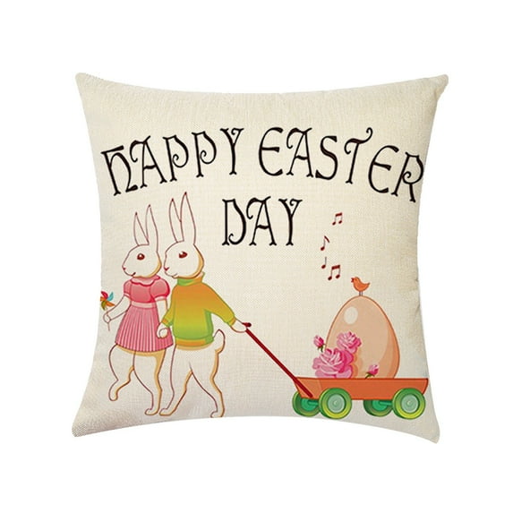 Bjutir Easter Pillow Covers 17.7X17.7 Inches Decorative Throw Pillow Covers Farmhouse Cushion Case For Wedding Home Outdoor Indoor Decor