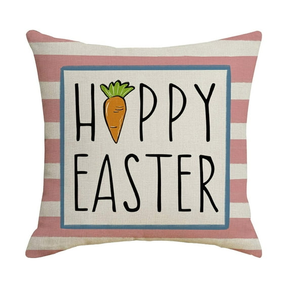 Bjutir Easter Pillow Covers 17.7X17.7 Inches Decorative Throw Pillow Covers Farmhouse Linen Cushion Case For Home Wedding Indoor Outdoor Decor