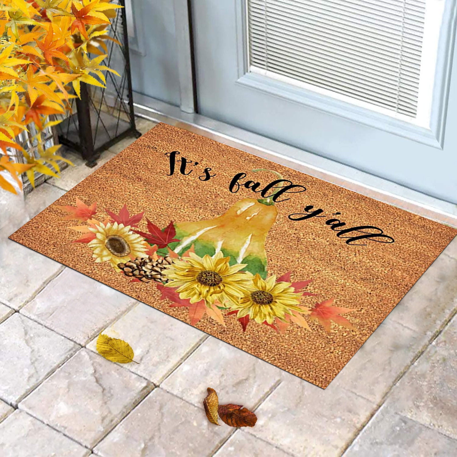 Bjutir Fall Door Mat Decoration Thanksgiving Decorative Door Mat ...