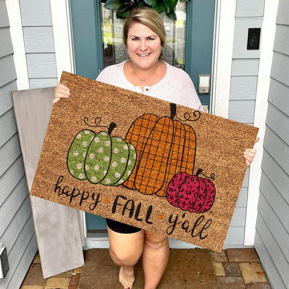 Bjutir Fall Door Mat Decoration Thanksgiving Home Front Door Mat Carpet Floor Mat Decoration