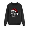 thumbnail image 1 of Bjutir Family Christmas Pajamas Matching Sets 2025 Christmas Women Sweatshirts Long Sleeve Printed Tops Sweatshirts Sleepwear,Black,Size Xl, 1 of 4