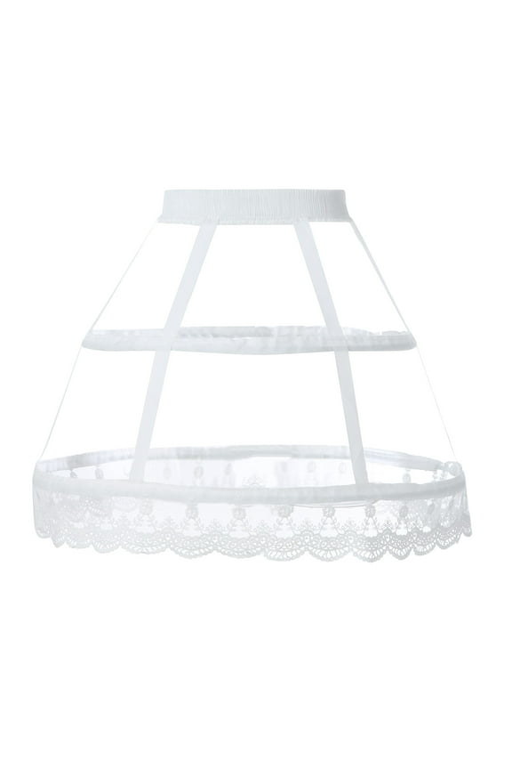 Fashion Skirt For Womens 2 Hoop A Line Knee Length Wedding Ball Gown Petticoat Underskirt White