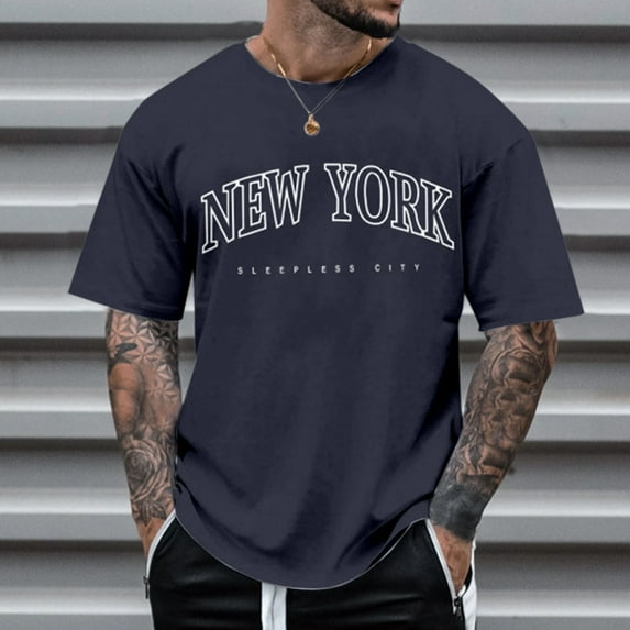 Bjutir Fashion T Shirts For Men Male Summer Beach Letter Print T Shirt Blouse Short Sleeve O Neck Tops T Shirt