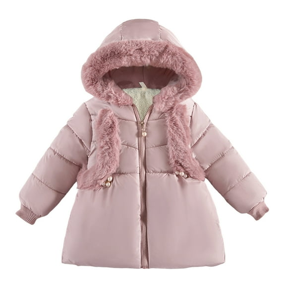 Bjutir Fashion Winter Coat For Children Kids Coat Baby Jacket Girls Boys Hooded Soild Toddler Outwear Zipper Windproof Warm Thick Girls Coat Jacket For 3-4 Years