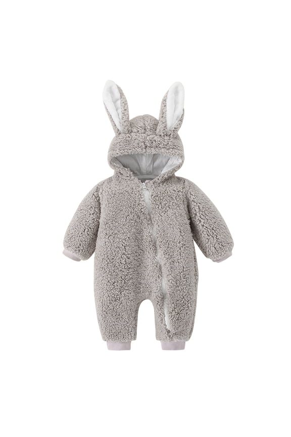 Fashion Winter Coat For Children Baby Girls Boys Bunny Warm Thick Snowsuit Hooded Coat Jumpsuit For 0-6 Months