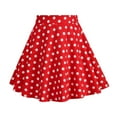 thumbnail image 1 of Bjutir Girl Dress Kids Polka Dot Print Vintage Skirt Long Sleeve Crew Neck Cute Print Girls Dresses,Red,11-12 Years, 1 of 8