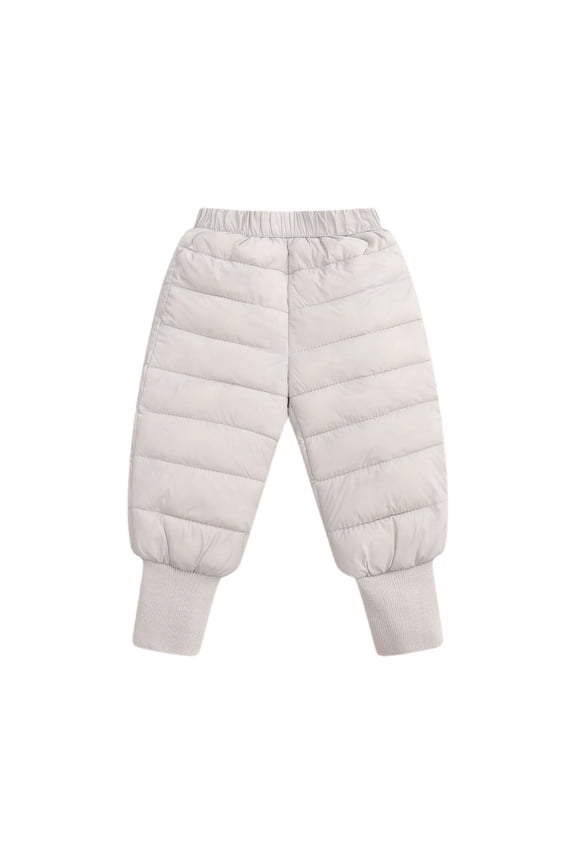 Girl Pants Baby Boys Girls Down Snow Windproof Warm Trousers Lightweight Winter Kids Trousers,Grey,18-24 Months