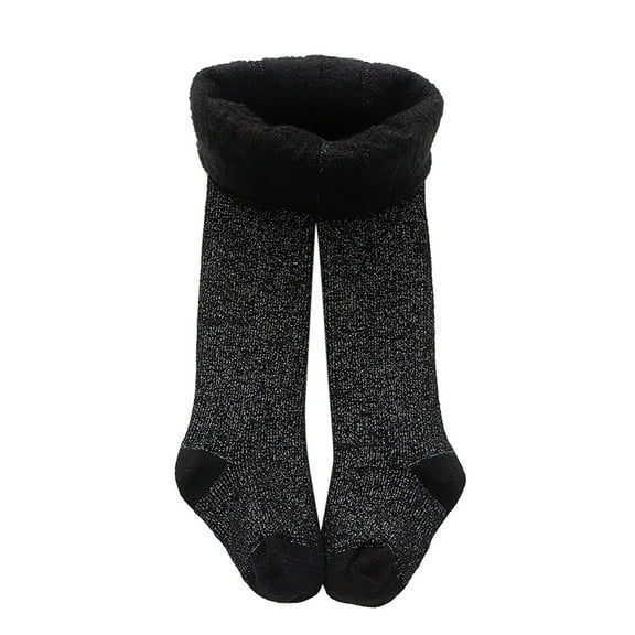 Bjutir Girl Pants Toddler Baby Girls Cotton Lined Warm Full Leggings Pantihose Stretchy Basic Full Length Pantyhose For Winter Stocking Kids Trousers,Black,4-6 Years