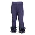 thumbnail image 1 of Bjutir Girl Pants Toddler Baby Girls Leggings Ribbed Lace Trim Footless Ruffle Tight Stocking Bottom Kids Trousers,Dark Blue,2-3 Years, 1 of 3