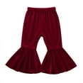 thumbnail image 1 of Bjutir Girl Pants Toddler Baby Girls Solid Flare Trousers Casual Clothes Kids Trousers,6-12 Months, 1 of 1