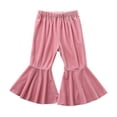thumbnail image 1 of Bjutir Girl Pants Toddler Baby Girls Solid Flare Trousers Casual Clothes Kids Trousers,Pink,1-2 Years, 1 of 1
