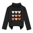 thumbnail image 1 of Bjutir Girl Shirts Kids Fleece High Collar Velvet For Warmth Soft Tops Unisex Long Sleeve Crew Neck Cute Print Girls Tops,8-9 Years, 1 of 3