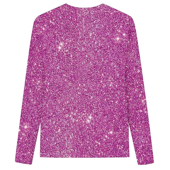 Bjutir Girls T Shirts Long Sleeve Sequin Print Pullover Tops Fashion School Wear Basic Tops Size 2-9 Years