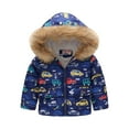 thumbnail image 1 of Bjutir Girls Winter Long Sleeve Hooded Coat Kids Coat Baby Jacket Prints Toddler Outwear Zipper Windproof Warm Thick Coat Jacket, 1 of 2