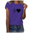 thumbnail image 1 of Bjutir Graphic Tees For Women Spring Fashion Casual Floral Print Short Sleeve T Shirt Blouse Top Xxl, 1 of 6
