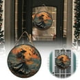 thumbnail image 1 of Bjutir Halloween Door Hanging Decorations Wooden Cat Round Plaque Decoration For Home Holidays, 1 of 9