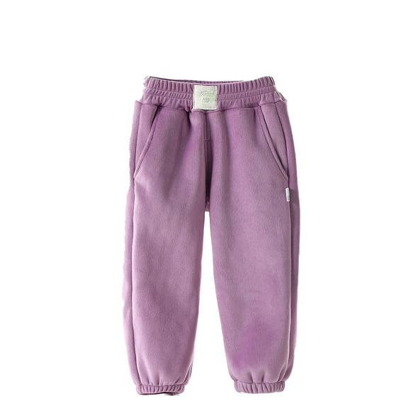 Bjutir Kids Boys Thicken Pants Fall Winter Outerwear Boysgirls Sweatpants Thick Large Childrens Thermal Pants Size 12-24 Months