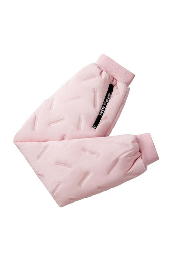 Kids Girls Boys Snow Pants Thick Winter Warm Pants Activewear Clothes Red Size 5-6 Years